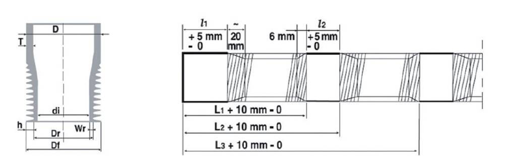 Neotiss MSR Tubes dimensions and profiles